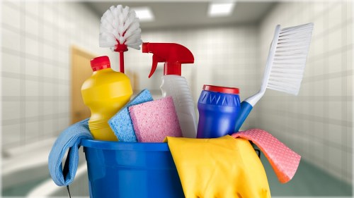 Construction dust and debris after renovation work