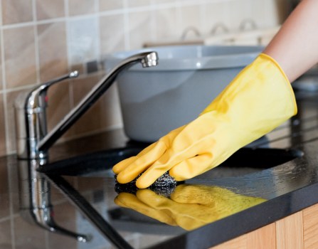 Professional end of tenancy cleaning in a kitchen