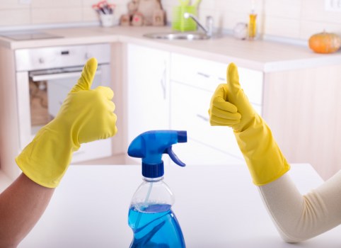 Office reception area showing professional cleaning standards