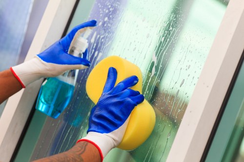 Professional Edgware cleaners working in a modern home