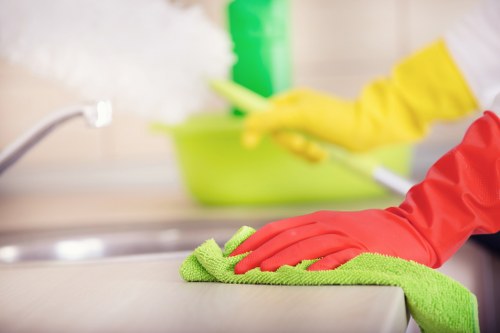 Detailed cleaning work in an Edgware property